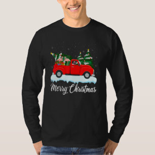 Weihnachtsbaum-Lichter Santa-Flamingo roter LKW Fr T-Shirt