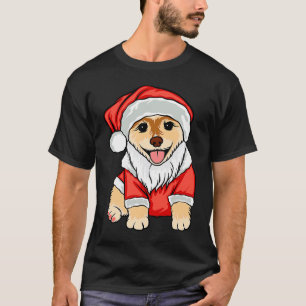 Weihnachtsbaum Lichter Santa Hund Xmas Jungen Pugm T-Shirt