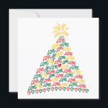 Weihnachtsbaum-Liebe Flat Christmas Card Feiertagskarte<br><div class="desc">Liebe Weihnachtsbaum Weihnachtskarte! Vollständig anpassbar. Entwickelt und illustriert von Striped Hat Studio</div>