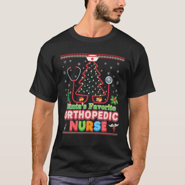Weihnachtsbaum, Lieblings-Orthopädie Weihnachtsbau T-Shirt (Vorderseite)