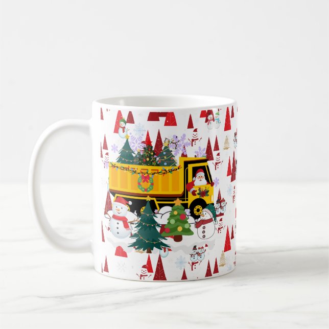 Weihnachtsbaum-Lieferwagen Kaffeetasse (Links)
