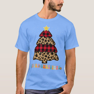 Weihnachtsbaum Light Xmas Groovy Retro Leopard Buf T-Shirt