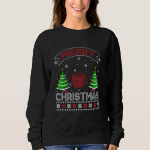 Weihnachtsbaum Lighting Men Hot Cocoa Ugly Christ Sweatshirt