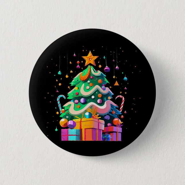 Weihnachtsbaum-Magie Button (Vorderseite)