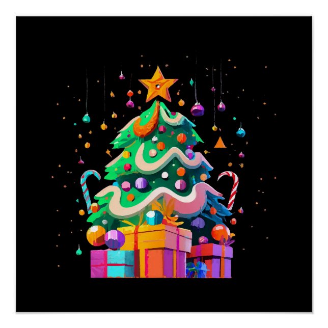 Weihnachtsbaum-Magie Poster (Vorderseite)