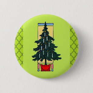 Weihnachtsbaum-Malerei Button