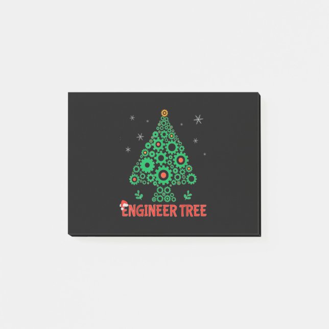 Weihnachtsbaum-Maschinenbau Post-it Klebezettel (Vorderseite)