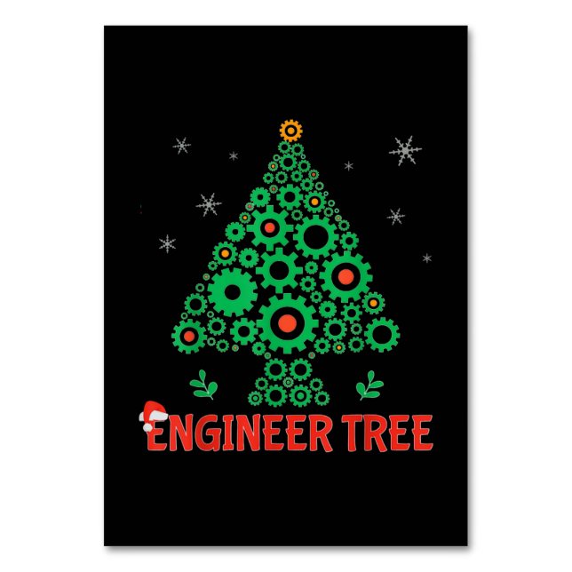 Weihnachtsbaum-Maschinenbau Tischnummer (Vorderseite)