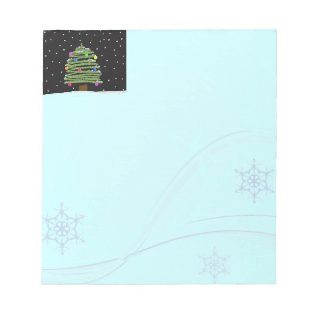 Weihnachtsbaum Memo Pad Notizblock (Vorderseite)