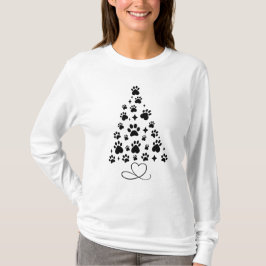 Weihnachtsbaum mit Adorable Paw Print T-Shirt