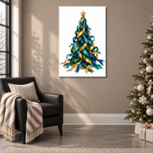 Weihnachtsbaum mit Bändern