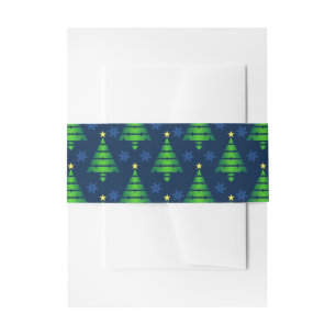 Weihnachtsbaum mit Blauer Schneeflocke und Hinterg Einladungsbanderole