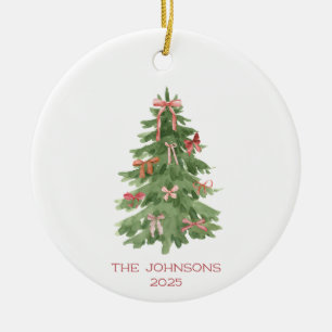 Weihnachtsbaum mit Bows Holiday Keramik Ornament