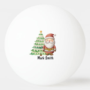 Weihnachtsbaum mit dem Weihnachtsmann Tischtennisball