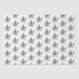 Weihnachtsbaum mit festlichem Schnee zum Schnee Seidenpapier