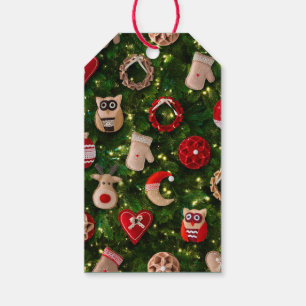 Weihnachtsbaum mit Filzspielzeug Geschenkanhänger