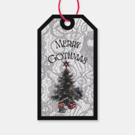 Weihnachtsbaum mit Geschenk-Anhänger Merry Gothmas Geschenkanhänger