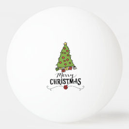 Weihnachtsbaum mit Geschenkdekoration Tischtennisball