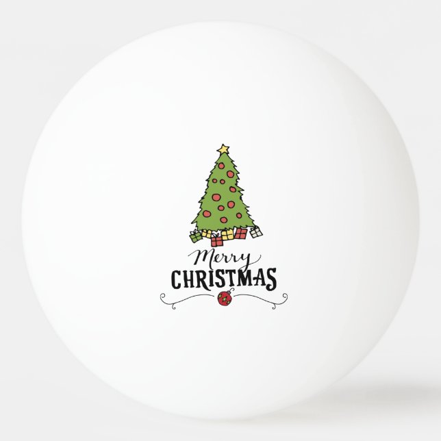 Weihnachtsbaum mit Geschenkdekoration Tischtennisball (Vorderseite)