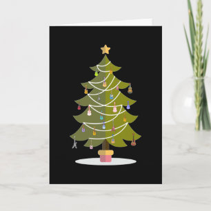 Weihnachtsbaum mit Gitarren-Ornamenten Karte