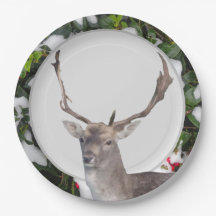 Weihnachtsbaum mit Holly Paper Plate