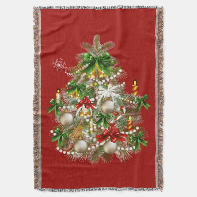 Weihnachtsbaum mit Kerzen-Kehlkopf Decke (Vorderseite Vertikal)