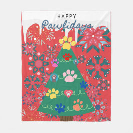 Weihnachtsbaum mit Kuppelschmuck Fleecedecke