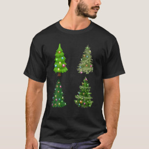 Weihnachtsbaum mit leuchtendem Kiefernbaum Weihnac T-Shirt