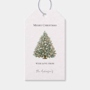 Weihnachtsbaum mit Ornamenten Geschenkanhänger