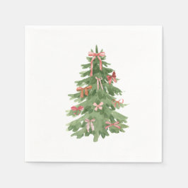 Weihnachtsbaum mit Pink Bows Holiday Party Serviette