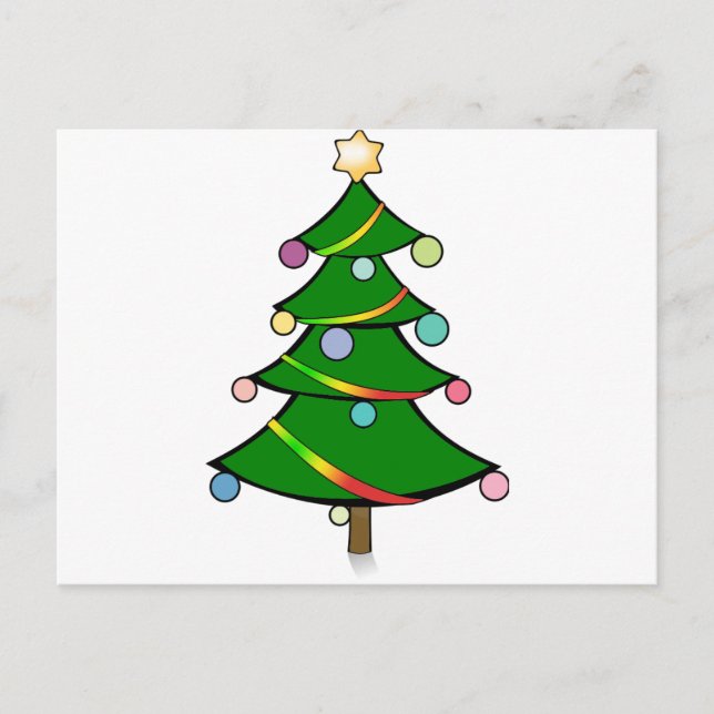 Weihnachtsbaum mit Rasta Girlande Feiertagspostkarte (Vorderseite)