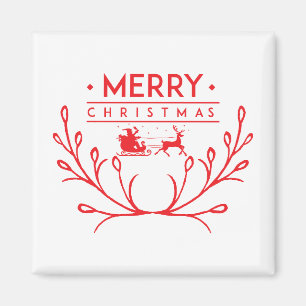 Weihnachtsbaum mit Rentieren Magnet