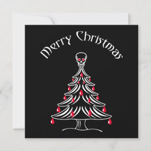 Weihnachtsbaum mit Schädel Einladung