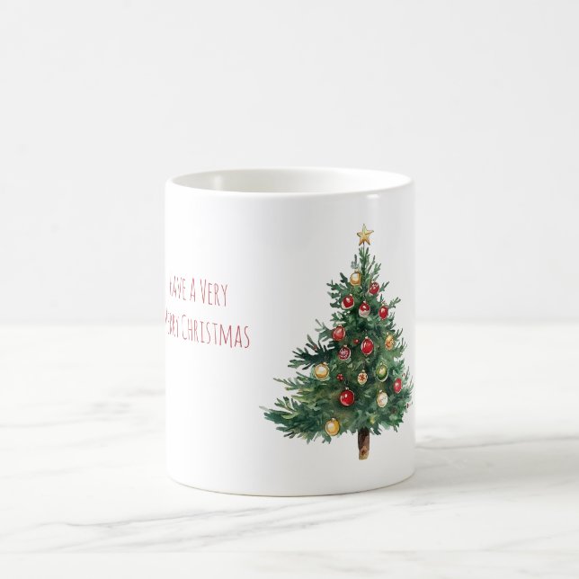 Weihnachtsbaum mit Stern Kaffeetasse (Mittel)