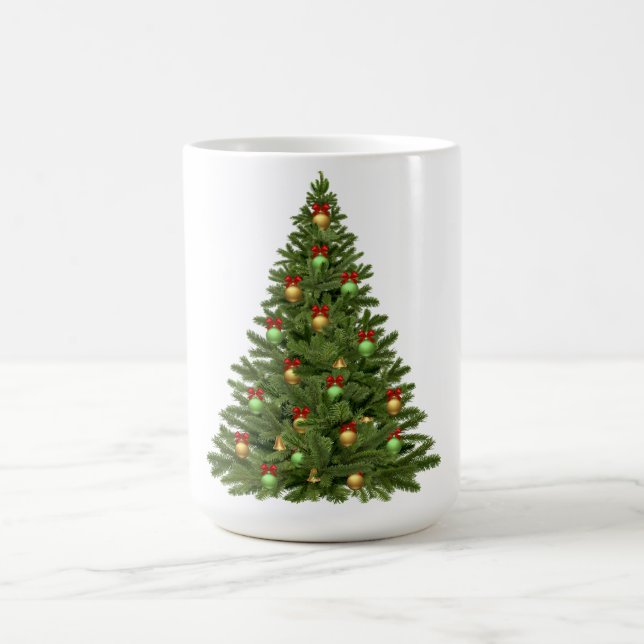 Weihnachtsbaum mit Stern und Presentage Urlaub Kaffeetasse (Mittel)