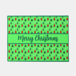 Weihnachtsbaum mit sternenüberragenden nahtlosen M Fußmatte