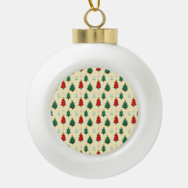Weihnachtsbaum mit sternenüberragenden nahtlosen M Keramik Kugel-Ornament