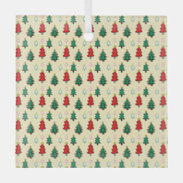 Weihnachtsbaum mit sternenüberragenden nahtlosen M Ornament Aus Glas