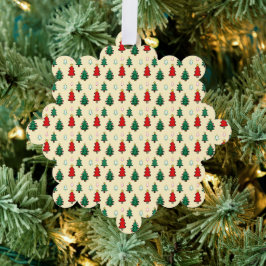 Weihnachtsbaum mit sternenüberragenden nahtlosen M Ornament Karte