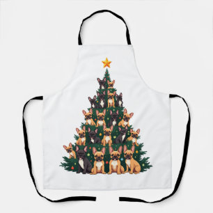 Weihnachtsbaum mit Terrier Hunden Weihnachtsgesche Schürze