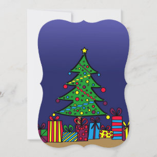Weihnachtsbaum Mitteilungskarte