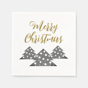 Weihnachtsbaum Moderner Minimalistischer Familienu Serviette