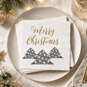 Weihnachtsbaum Moderner Minimalistischer Familienu Serviette