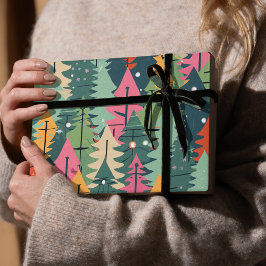 Weihnachtsbaum Modernes Musterpapier Geschenkpapier