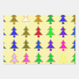 Weihnachtsbaum Modernes Verpackungspapier Geschenkpapier Set
