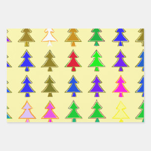 Weihnachtsbaum Modernes Verpackungspapier Geschenkpapier Set