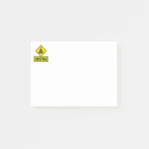 Weihnachtsbaum Modernes Weihnachtsstraßen-Warnschi Post-it Klebezettel