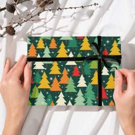 Weihnachtsbaum Modernes Wickelpapier Muster Geschenkpapier Set
