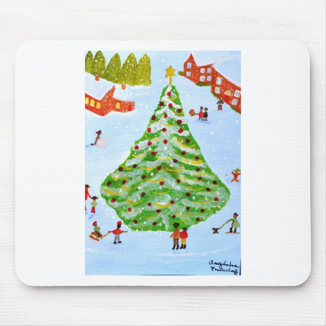 Weihnachtsbaum Mousepad (Vorne)