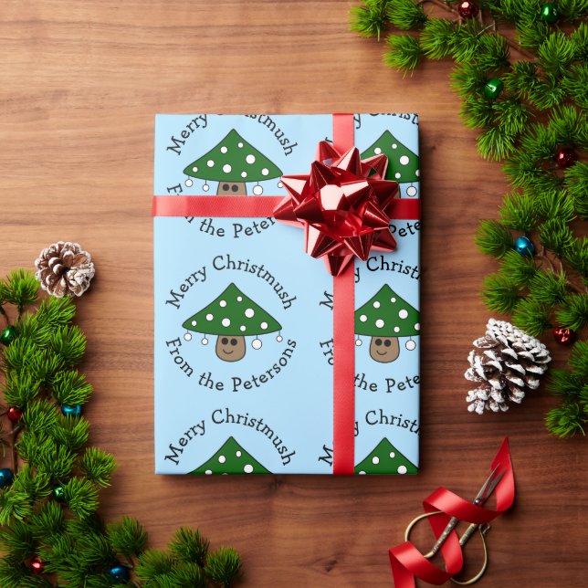 Weihnachtsbaum Mushroom Wrapping Paper Geschenkpapier (Feiertagsgeschenk)